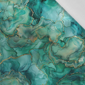alcohol ink wz.7 TEAL - tkanina bawełniana