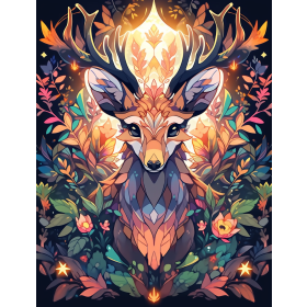 ANIMALS MANDALA wz.2 (DEER) - panel (60cm x 50cm) 
