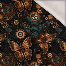 Butterfly & Flowers wz.12 - dzianina drapana z elastanem ITY