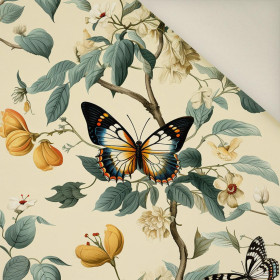 Butterfly & Flowers wz.2- Welur tapicerski