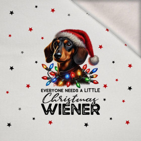 CHRISTMAS DOG wz. 4 - panel (60cm x 50cm) dzianina drapana z elastanem ITY