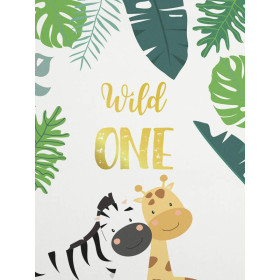 ZEBRA I ŻYRAFA (WILD & FREE) - panel dzianina pętelkowa