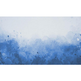 KLEKSY (classic blue) - panel tkanina wodoodporna