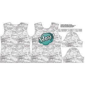 T-SHIRT DAMSKI - KOMIKS / wow (miętowy) - single jersey