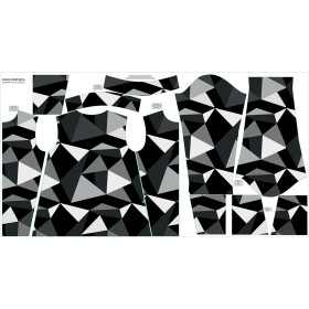 BLUZA ROZPINANA (MAX) - LÓD WZ. 2 / czarno - biały - DIY set