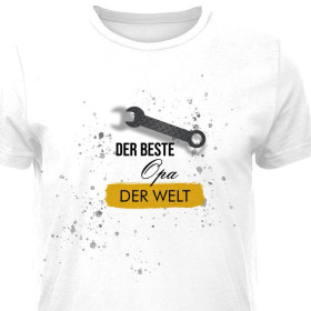 T-SHIRT MĘSKI - Der beste Opa der Welt / klucz - single jersey