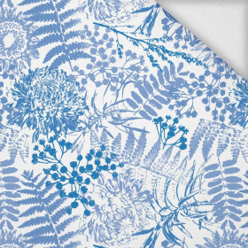 NIEBIESKIE PAPROTKI (CLASSIC BLUE) - dresówka pętelkowa