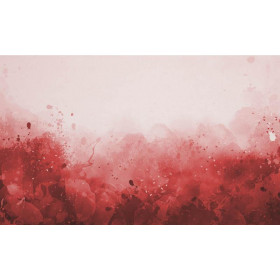 KLEKSY (czerwony) - panel dzianina pętelkowa (90cm x 155cm)