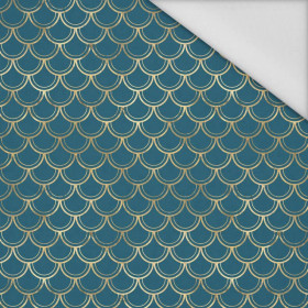 ZŁOTE ŁUSKI wz. 2 (ZŁOTY OCEAN) / morski - tkanina wodoodporna