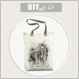 SHOPPERKA - BE BEAUTIFUL (BE YOURSELF) - tkanina wodoodporna - zestaw do uszycia