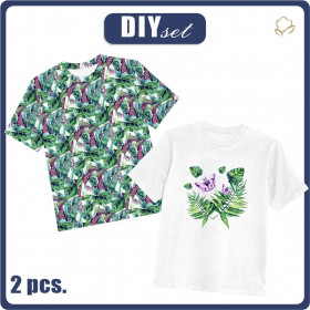 2-PACK - T-SHIRT DZIECIĘCY - LIŚCIE I OWADY - ZESTAW DO USZYCIA