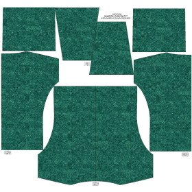 BLUZA DAMSKA (FURIA) NIETOPERZ Z KOMINEM - ACID WASH / BUTELKOWA ZIELEŃ - dzianina pętelkowa