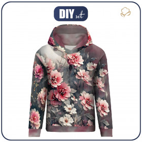 BLUZA DAMSKA (POLA) CLASSIC Z KAPTUREM - VINTAGE FLOWERS WZ. 3 - zestaw do uszycia