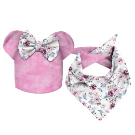 DZIECIĘCA CZAPKA I CHUSTA (MOUSE) - AKWARELOWY BUKIET WZ. 2 59-61