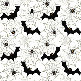 HALLOWEEN / B-00 biała - dresówka pętelkowa 