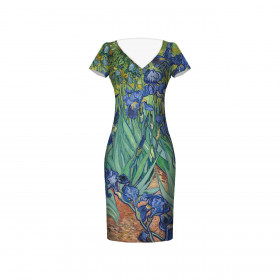 IRYSY (Vincent van Gogh) - panel sukienkowy muślin bawełniany