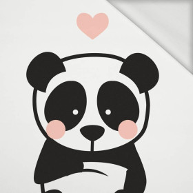 PANDA / BLADY RÓŻ ROZMIAR "L" 75x110 cm - biała (Przód) - panel dzianina pętelkowa 