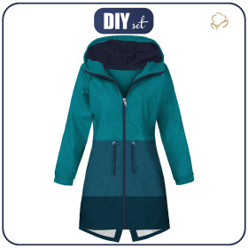 PARKA DAMSKA (ANNA) - BLUE TRIO - zestaw do uszycia