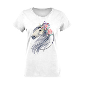 T-SHIRT DAMSKI - KOŃ wz. 2 - single jersey