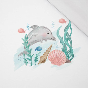 DELFIN wz. 4 (BAJKOWY OCEAN) - PANEL PANORAMICZNY SINGLE JERSEY (60cm x 155cm)