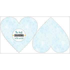 PODUSZKA DEKORACYJNA SERCE - The best grandmother in the world / SZRON 