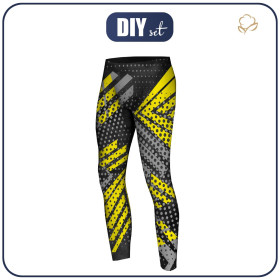 THERMO LEGGINSY MĘSKIE (JACK) - NEON ALERT - zestaw do uszycia