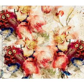 WATERCOLOR FLOWERS wz. 5 - panel sukienkowy WE210