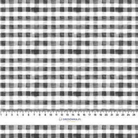 MINI KRATA VICHY / grafitowy (KRATA I RÓŻE) - lycra 300g