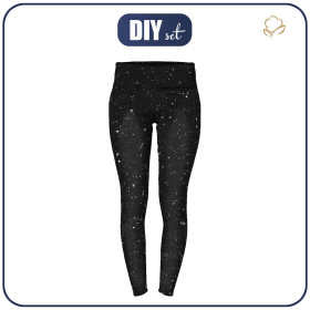 THERMO LEGGINSY DAMSKIE (GRETA) - BETON / czarny - zestaw do uszycia