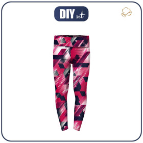 THERMO LEGGINSY DZIEWCZĘCE (DORA) - CYBER PINK - zestaw do uszycia