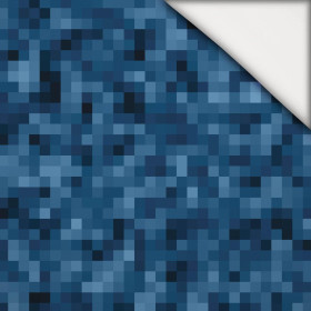 PIKSELE WZ. 2 / cyjanowy - lekka dzianina drapana