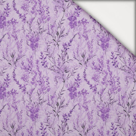 DIGITAL LAVENDER / FLOWERS - lekka dzianina drapana