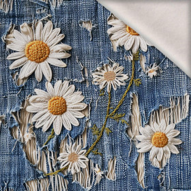DAISIES DENIM IMITATION WZ. 3 - dzianina drapana z elastanem ITY
