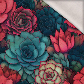 SUCCULENT PLANTS WZ. 6 - dzianina drapana z elastanem ITY