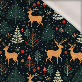 CHRISTMAS FOREST - dzianina drapana z elastanem ITY