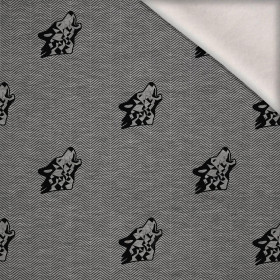 WOLF / NOCNY ZEW / szary - dzianina drapana z elastanem ITY