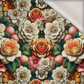 FLOWERS - dzianina drapana z elastanem ITY