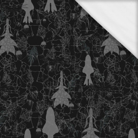 WODNY ŚWIAT / czarny- single jersey z elastanem ITY