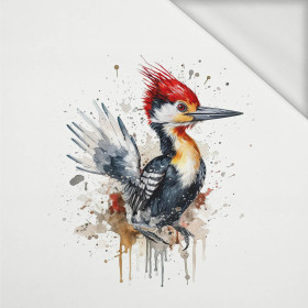 WATERCOLOR WOODPECKER - panel (75cm x 80cm) dzianina pętelkowa