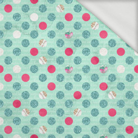 BROKATOWE KROPKI WZ. 3 - dresówka pętelkowa