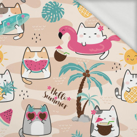 SUMMER CATS wz. 2 - dresówka pętelkowa