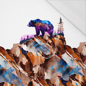 BEAR ON A ROCK - PANEL (60cm x 50cm) SINGLE JERSEY