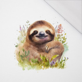 WATERCOLOR SLOTH WZ. 2 - PANEL (60cm x 50cm) SINGLE JERSEY