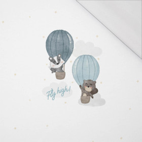 FLY HIGH / niebieski - PANEL (60cm x 50cm) SINGLE JERSEY