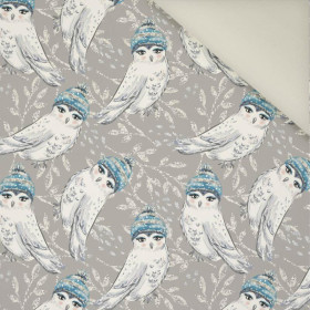 SOWY W CZAPKACH (ZACZAROWANA ZIMA)- Welur tapicerski