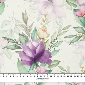 FIOLETOWE MAGNOLIE - single jersey z elastanem 