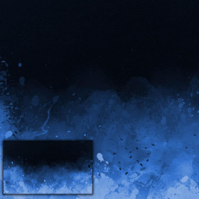 KLEKSY (classic blue) / czarny - PANEL PANORAMICZNY (95cm x 160cm)
