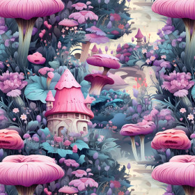FAIRY WORLD wz.13 (garden) - Jersey wiskozowy