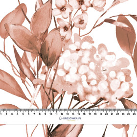 FLOWERS WZ.11/ Mocha Mousse  - single jersey 