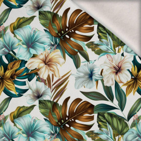 FLOWERS WZ.26 - dzianina drapana z elastanem ITY